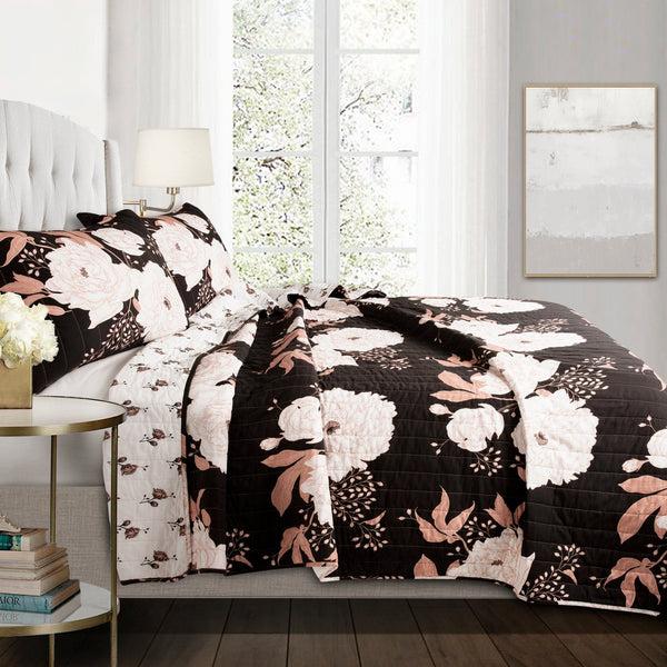 Lush Décor Zinnia Floral 3 Piece Quilt Set
