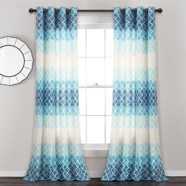 Lush Décor Medallion Ombre Window Curtain Panel Set