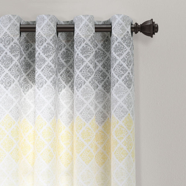Lush Décor Medallion Ombre Window Curtain Panel Set