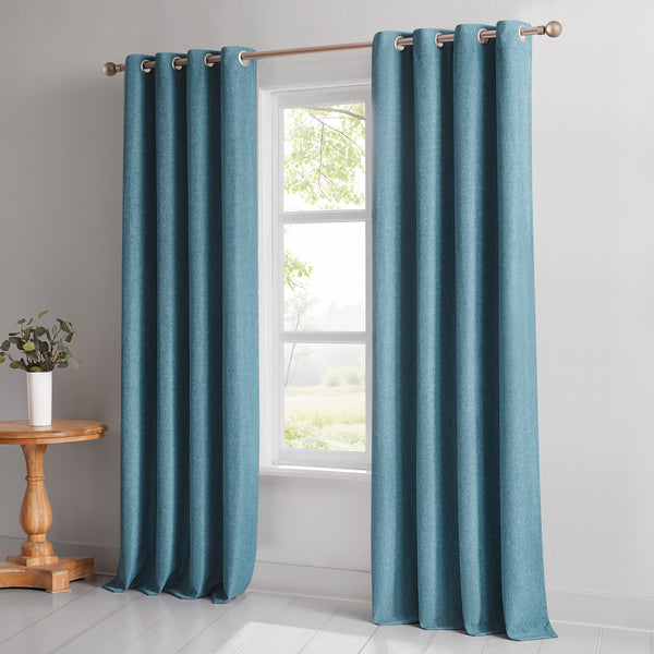 Lush Décor Meena Slub 100% Blackout Window Curtain Panels