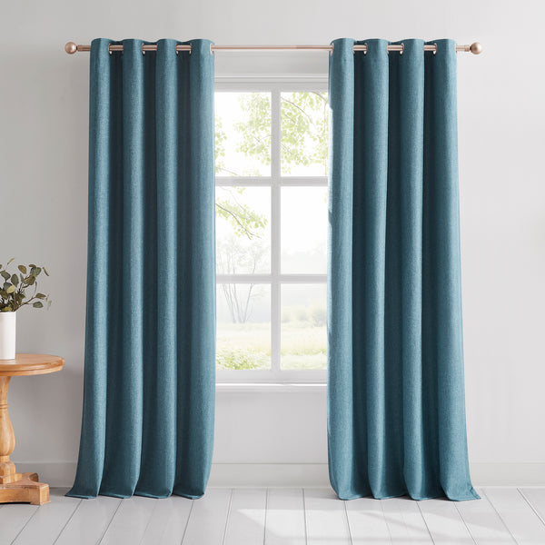 lush décor Meena Slub 100% Blackout Window Curtain Panels