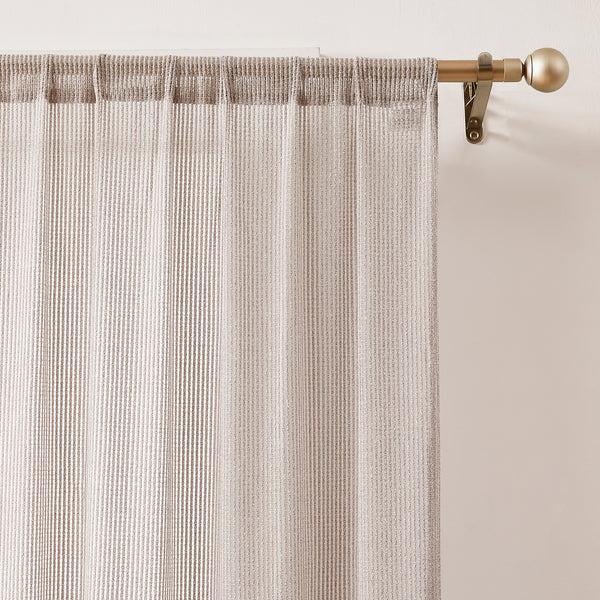 Lush Décor Milla Knitted Textured Sheer Window Curtain Panel Pair