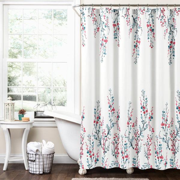 lush décor Mirabelle Watercolor Floral Shower Curtain
