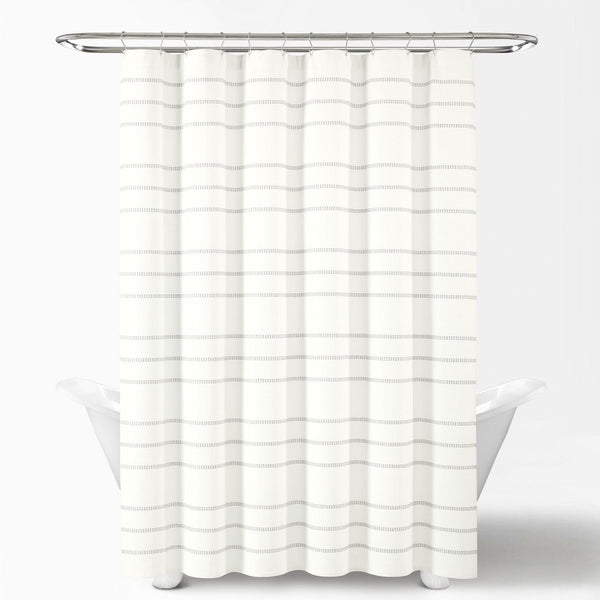 Lush Décor Modern Galaxy Waffle Woven Cotton Blend Shower Curtain