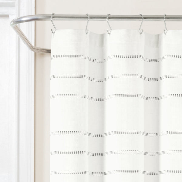 Lush Décor Modern Galaxy Waffle Woven Cotton Blend Shower Curtain