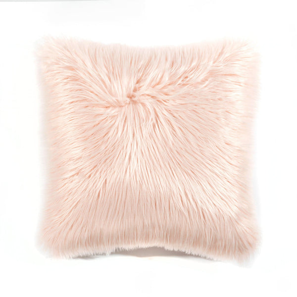 Lush Décor Mongolian Luca Soft Faux Fur Decorative Pillow Cover