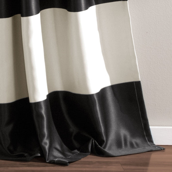 Lush Décor Montego Stripe Light Filtering Window Curtain Set