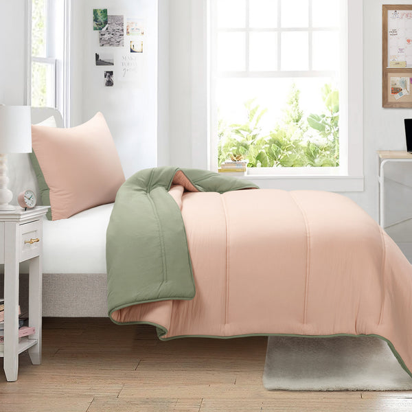 Lush Décor Oslo Soft Reversible Quilted Comforter Set