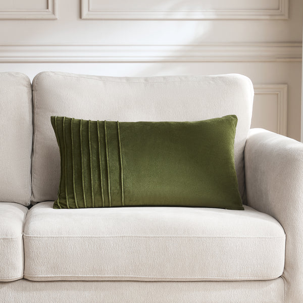 lush décor Pleated Groove Velvet Decorative Pillow Cover