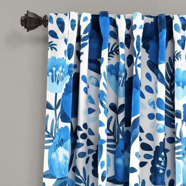 Lush Décor Poppy Garden Light Filtering Window Curtain Panel Set
