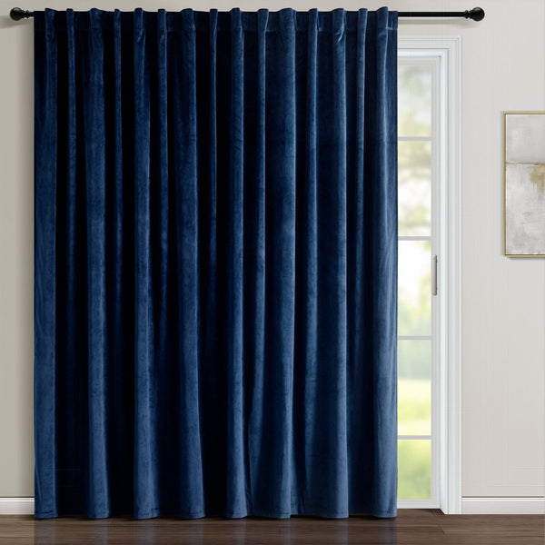 lush décor Prima Velvet Solid Ultra Wide Light Filtering Window Curtain Panel
