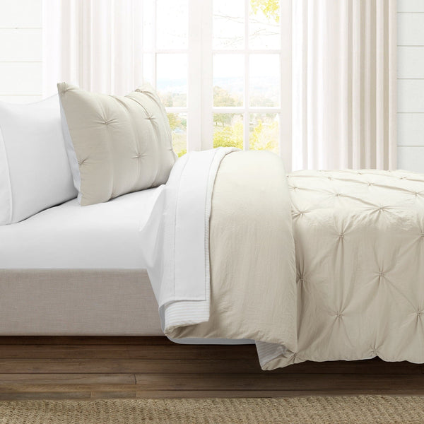 Lush Décor Ravello Pintuck Reversible Comforter Bed In A Bag