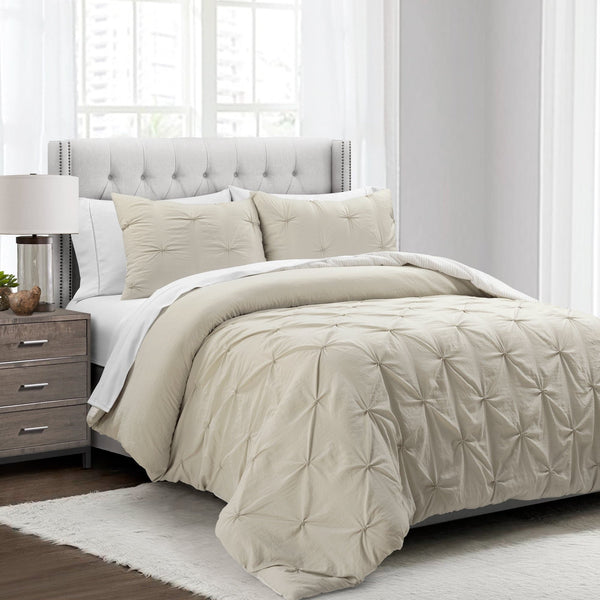Lush Décor Ravello Pintuck Reversible Comforter Bed In A Bag