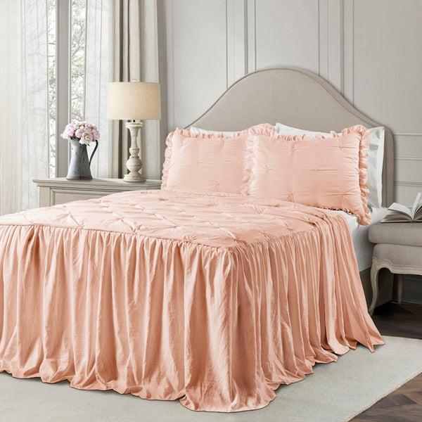 Lush Décor Ravello Pintuck Ruffle Skirt Bedspread Set