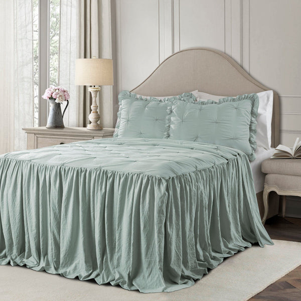 Lush Décor Ravello Pintuck Ruffle Skirt Bedspread Set