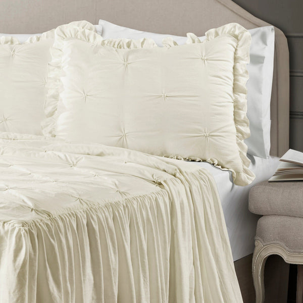 Lush Décor Ravello Pintuck Ruffle Skirt Bedspread Set