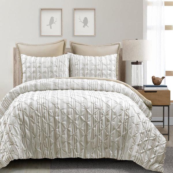 Lush Décor Ravello Pintuck Stripe 5 Piece Comforter Set
