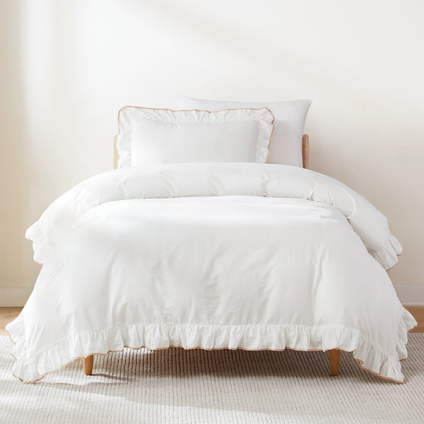 Lush Décor Reyna Contrast Edge Cotton Duvet Cover Set