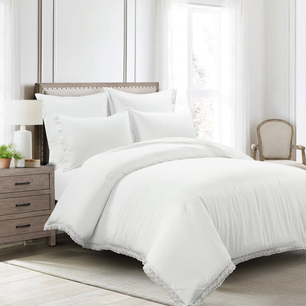 Lush Décor Rosalie Cottagecore Lace Trim 5 Piece Comforter Set