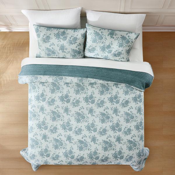 Lush Décor Rose Garden Pick Stitch Jacquard Matelasse Coverlet Set