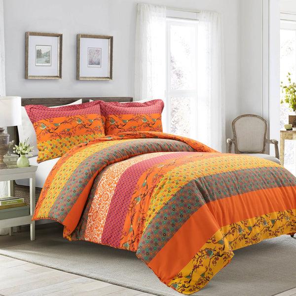 lush décor Royal Empire Reversible Cotton Duvet Cover 3 Piece Set