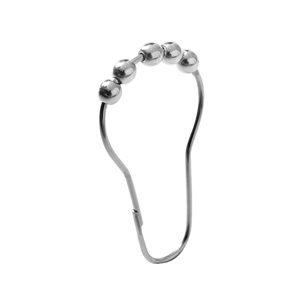 Lush Décor Rust Resistant Double Glide Metal Shower Curtain Hook Rings