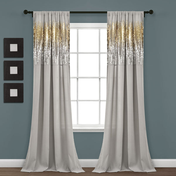 Lush Décor Shimmer Sequins Window Curtain Panel Set