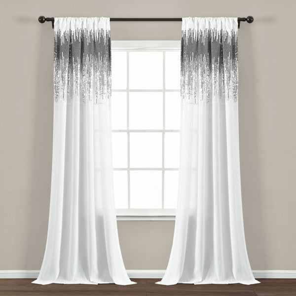 Lush Décor Shimmer Sequins Window Curtain Panel Set