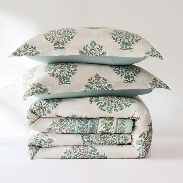 Lush Décor Sofia Flower Block Bouquet Cotton Comforter Set