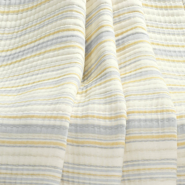 Lush Décor Solange Stripe Kantha Pick Stitch Yarn Dyed Cotton Woven Throw