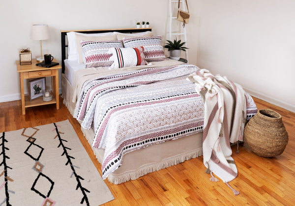 Lush Décor Southwest Stripe Reversible 3 Piece Quilt Set