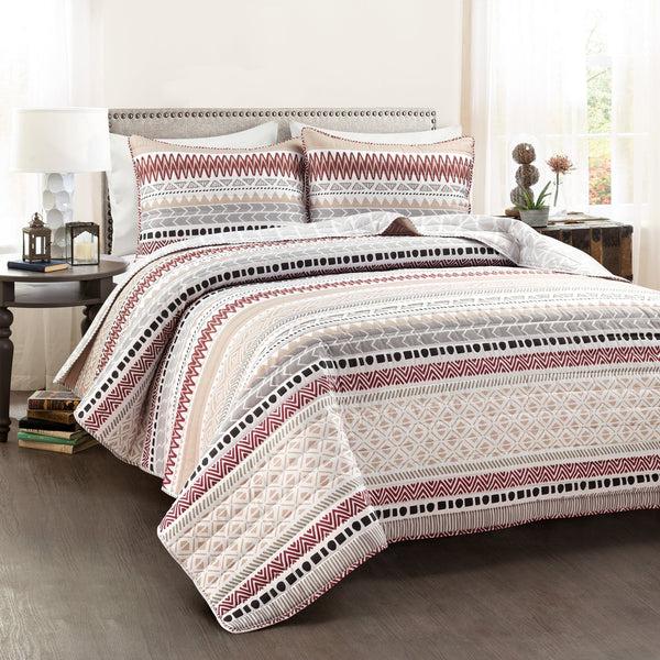 lush décor Southwest Stripe Reversible 3 Piece Quilt Set