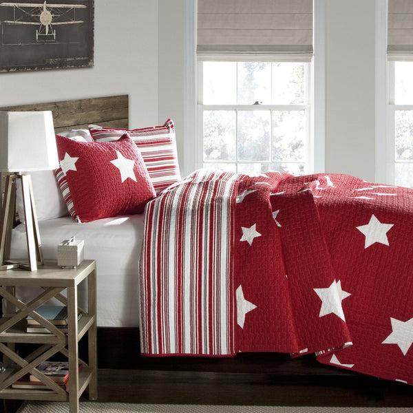 lush décor Star Reviersible 2 Piece Quilt Set Twin Size