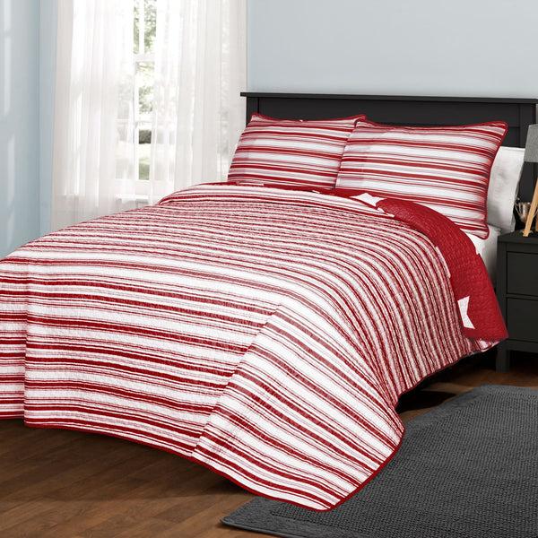 Lush Décor Star Reviersible 2 Piece Quilt Set Twin Size