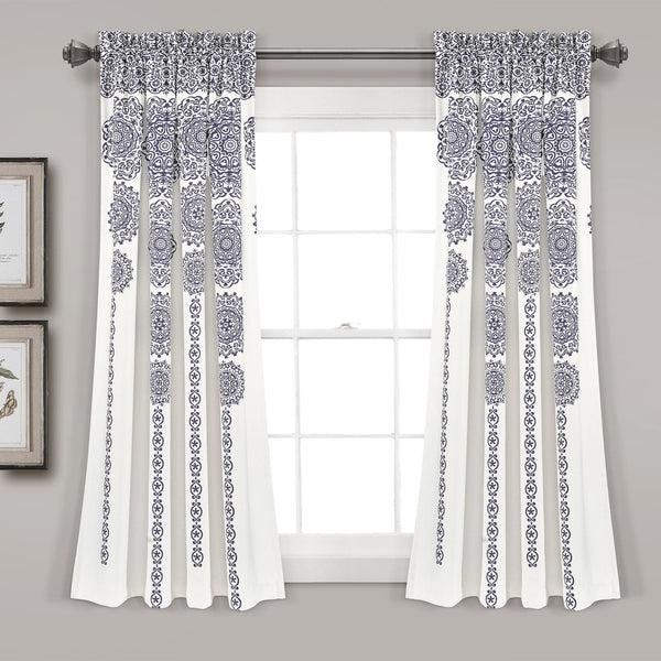 Lush Décor Stripe Medallion Light Filtering Window Curtain Set