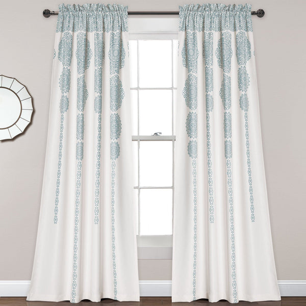 Lush Décor Stripe Medallion Light Filtering Window Curtain Set