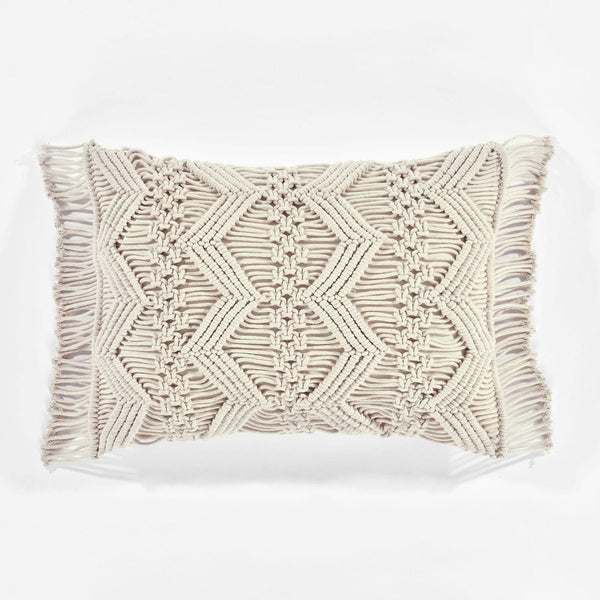lush décor Studio Chevron Macrame Decorative Pillow Cover