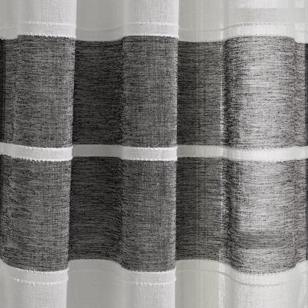 Lush Décor Textured Stripe Grommet Sheer Window Curtain Panel Set