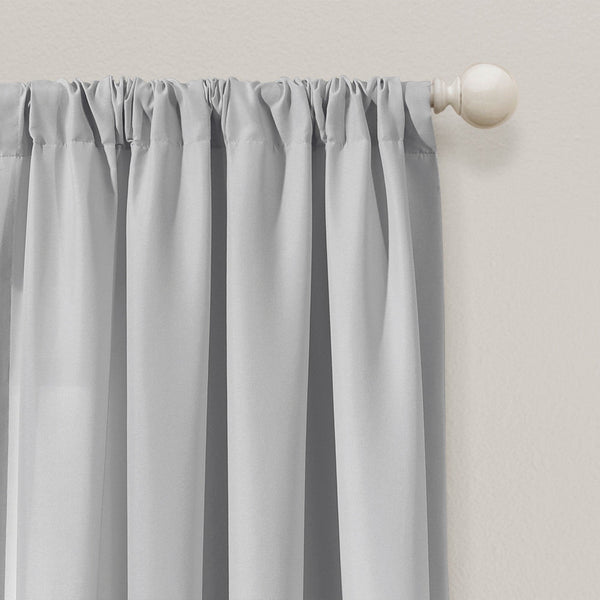 Lush Décor Tulle Skirt Colorblock Window Curtain Panel Set