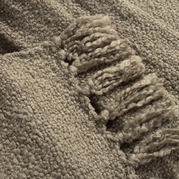 Lush Décor Tulum Boucle Textured Woven Fringed Throw Blanket