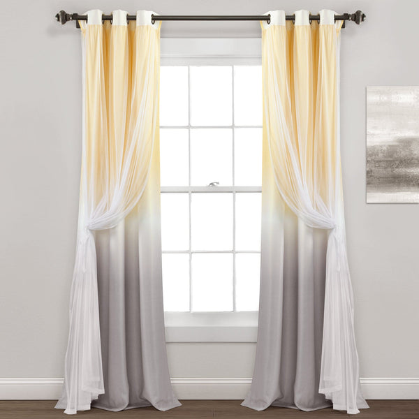 Lush Décor Umbre Fiesta Sheer/Light Filtering Window Curtain Panel