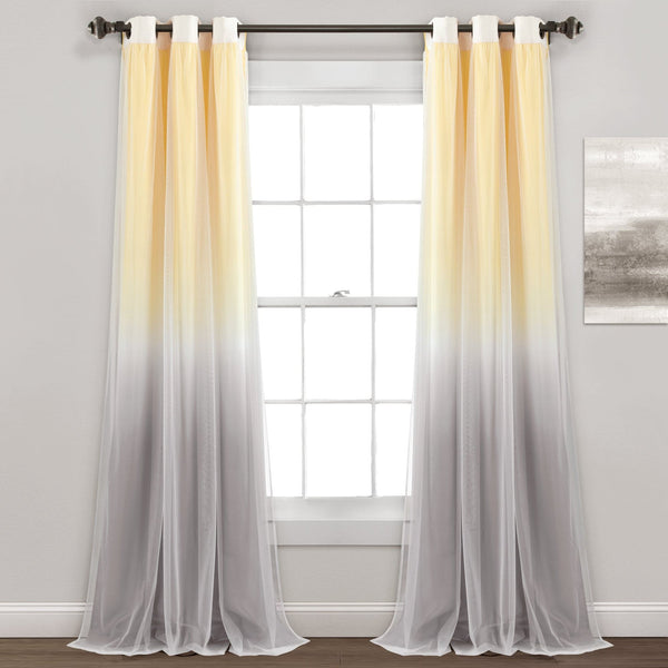 Lush Décor Umbre Fiesta Sheer/Light Filtering Window Curtain Panel
