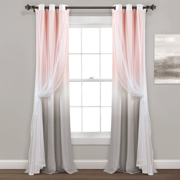 lush décor Umbre Fiesta Sheer/Light Filtering Window Curtain Panel