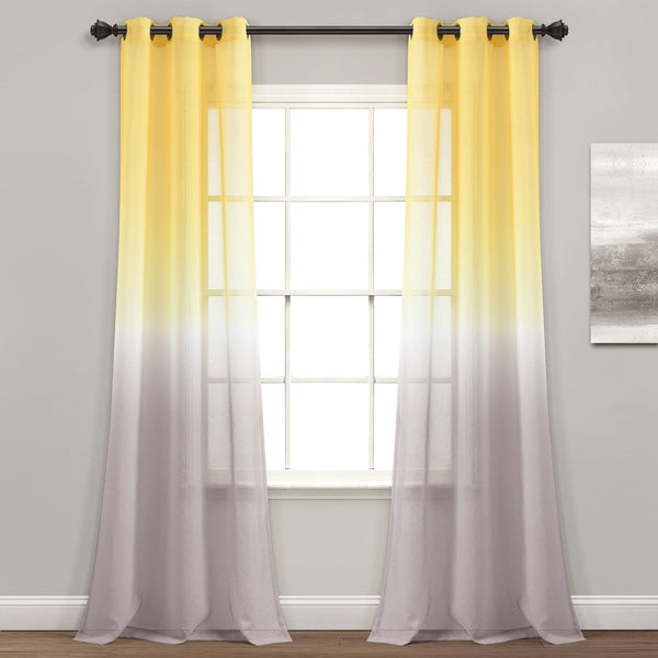 lush décor Umbre Fiesta Sheer Window Curtain Panel Set