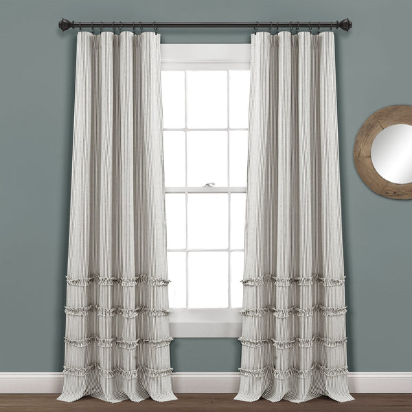 lush décor Vintage Stripe Yarn Dyed Window Curtain Panel Set