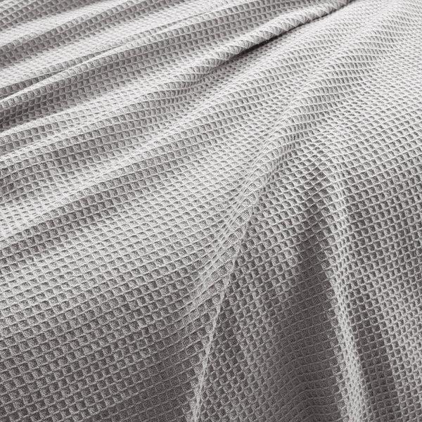 Lush Décor Waffle Cotton Knit Tassel Fringe Blanket/Coverlet