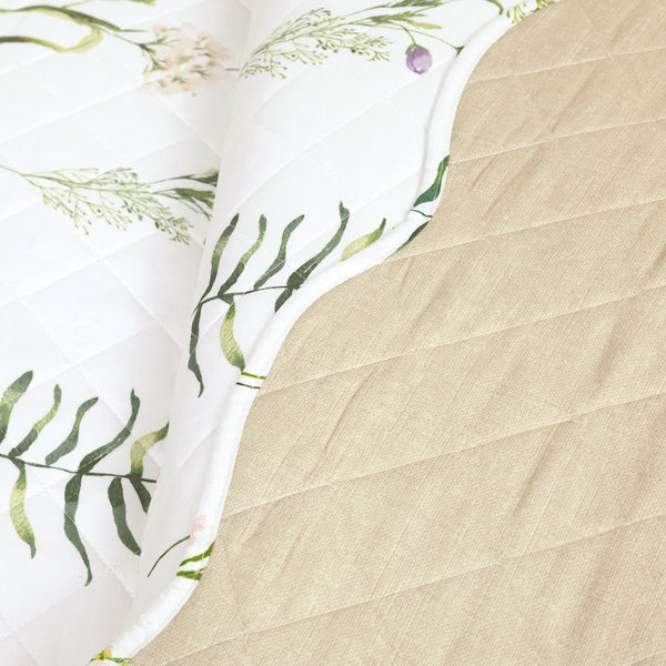 Lush Décor Watercolor Wildflower Scallop Edge Floral 3 Piece Quilt Set