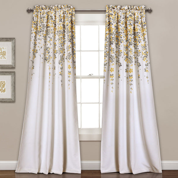 lush décor Weeping Flower Light Filtering Window Curtain Set