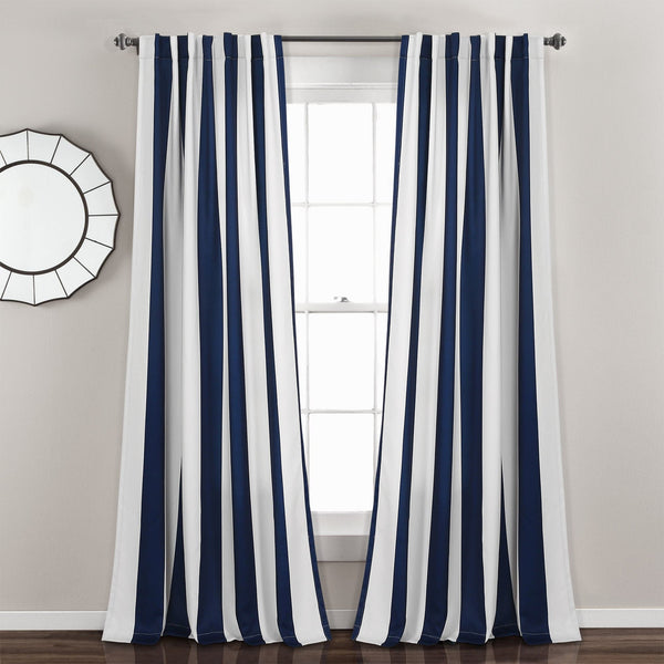 Lush Décor Wilbur Stripe Light Filtering Window Curtain Set