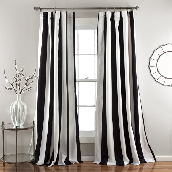 lush décor Wilbur Stripe Light Filtering Window Curtain Set
